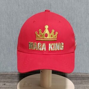 RARE MAGAFIT Maga King Fitted Hat Cap L/XL Red Trump Make America Great Again